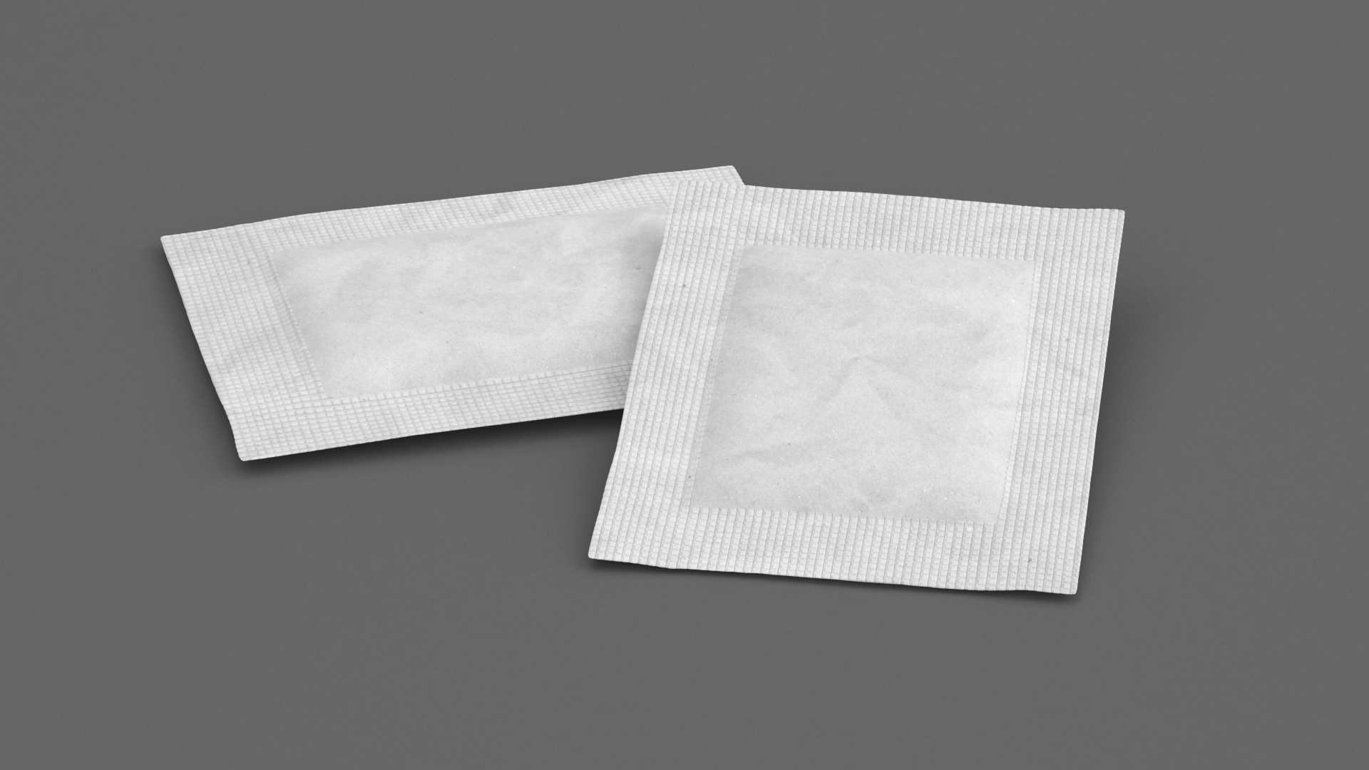 3D White Sugar Sachet model