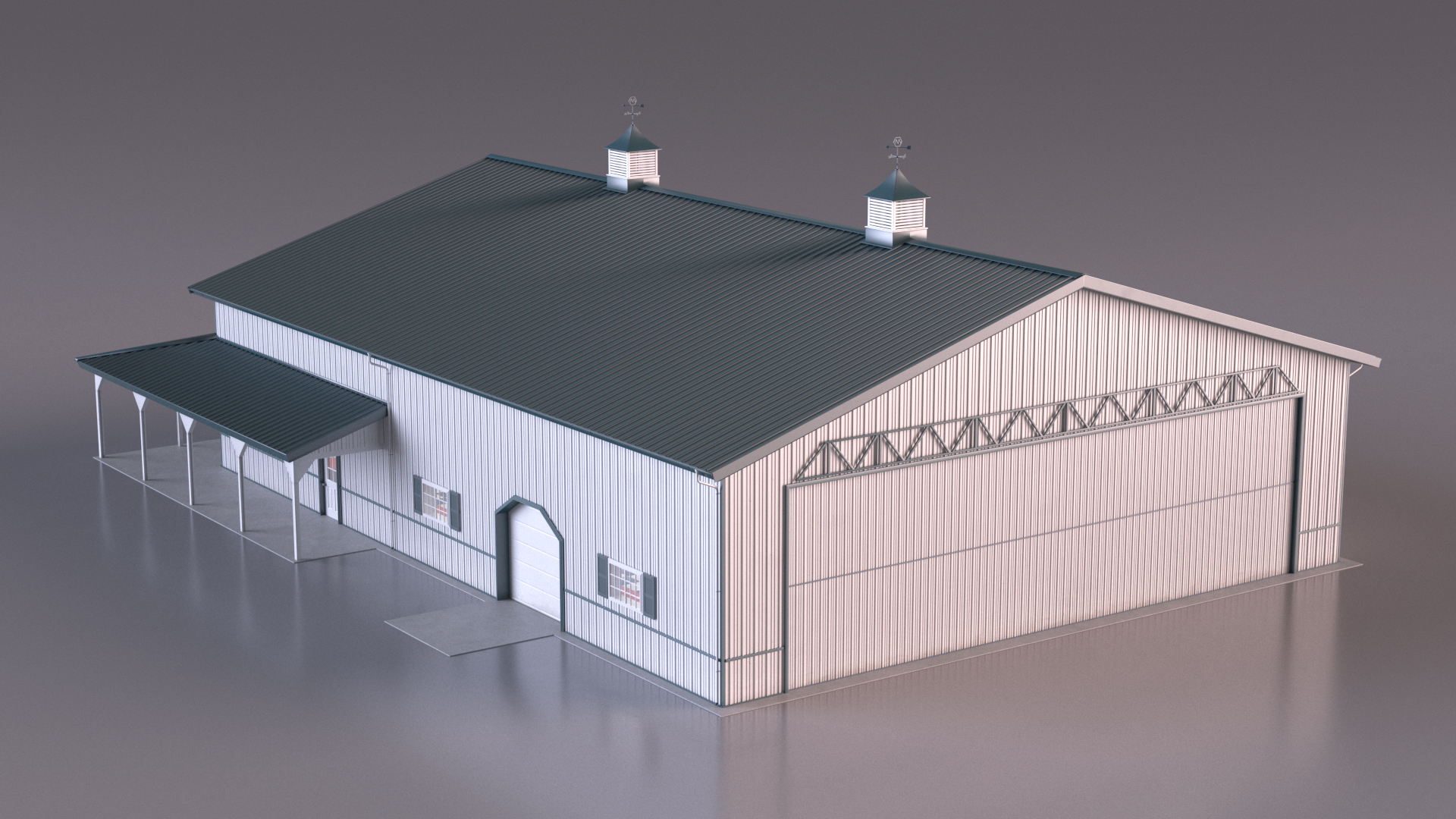 3D Aircraft Storage Hangar model