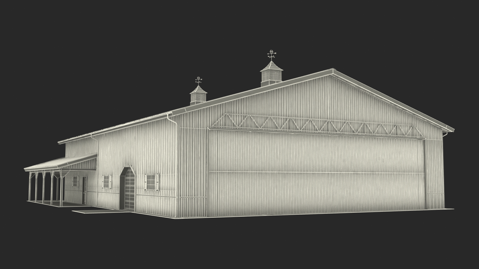 3D Aircraft Storage Hangar model