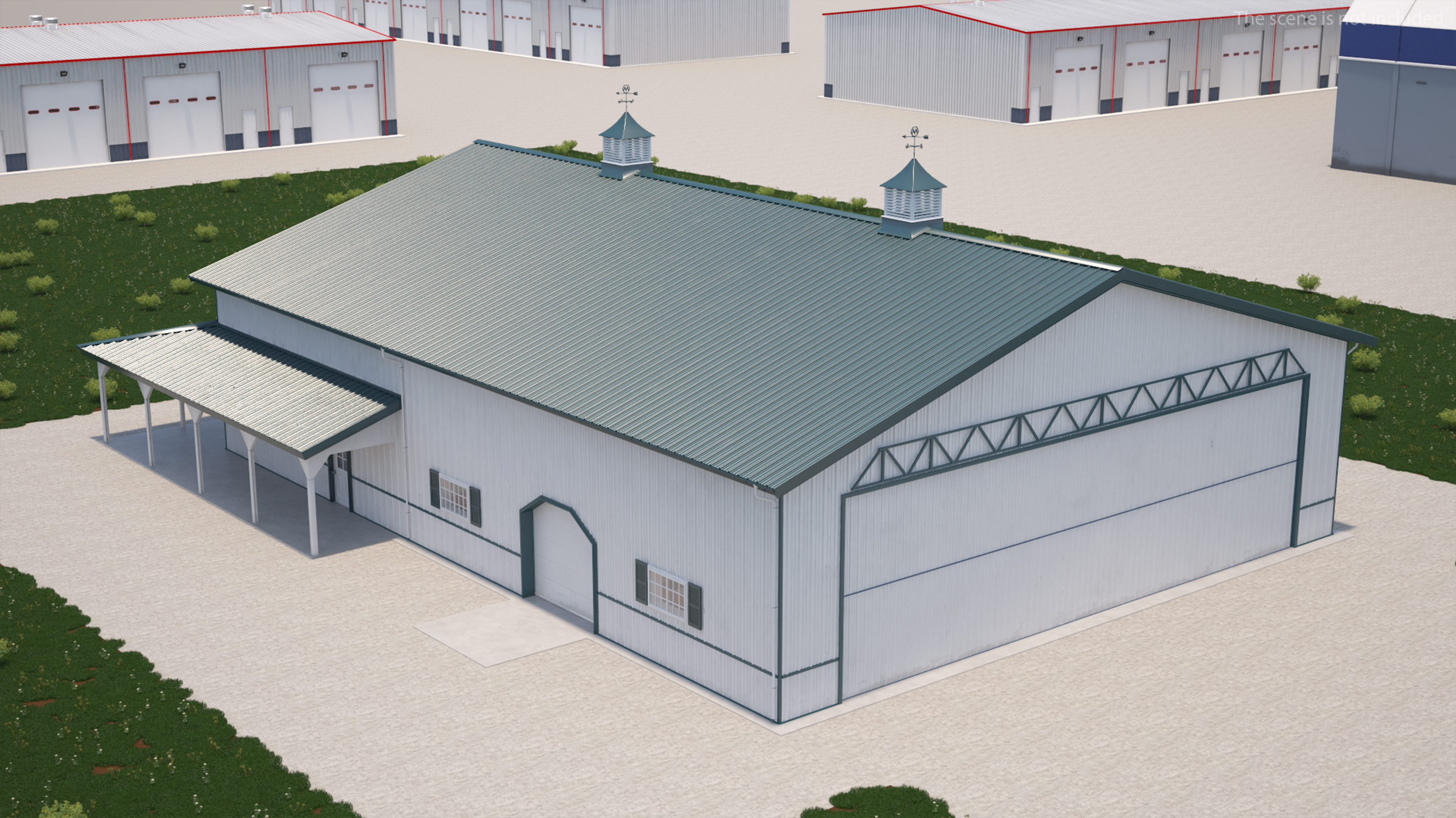 3D Aircraft Storage Hangar model