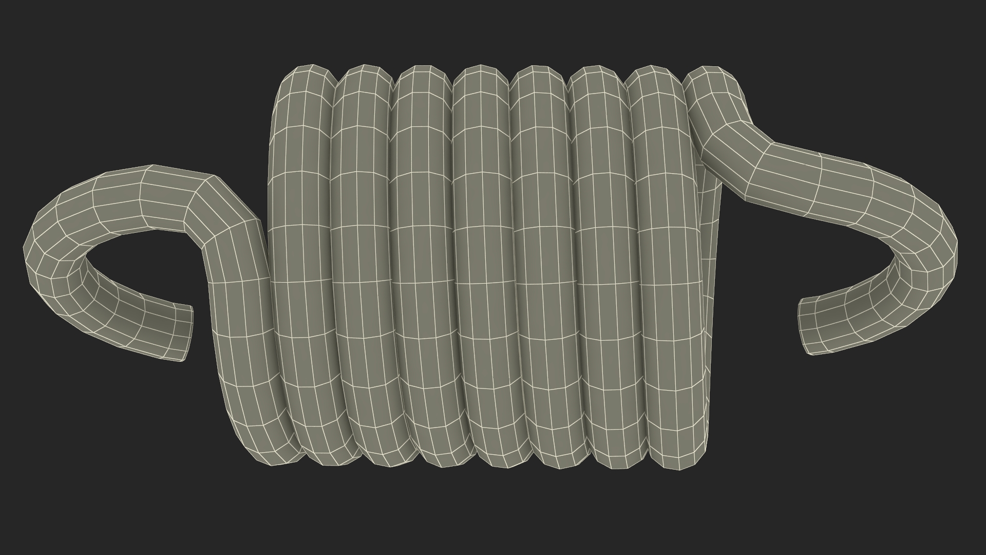 3D Thick Spring Rusty model