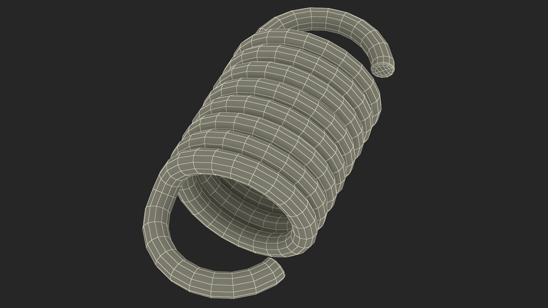 3D Thick Spring Rusty model
