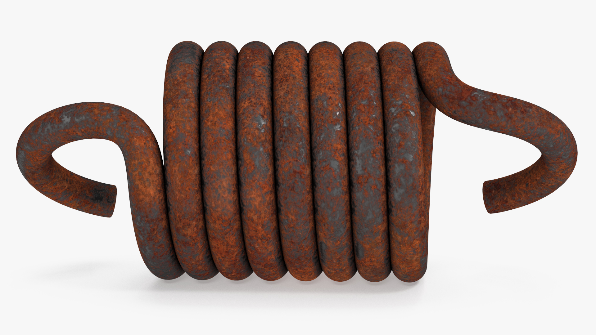 3D Thick Spring Rusty model