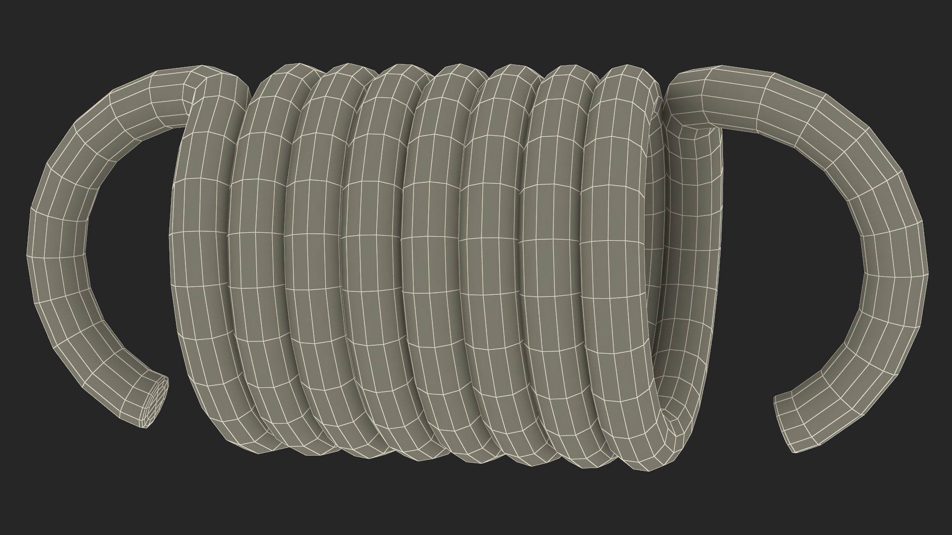 3D Thick Spring Rusty model