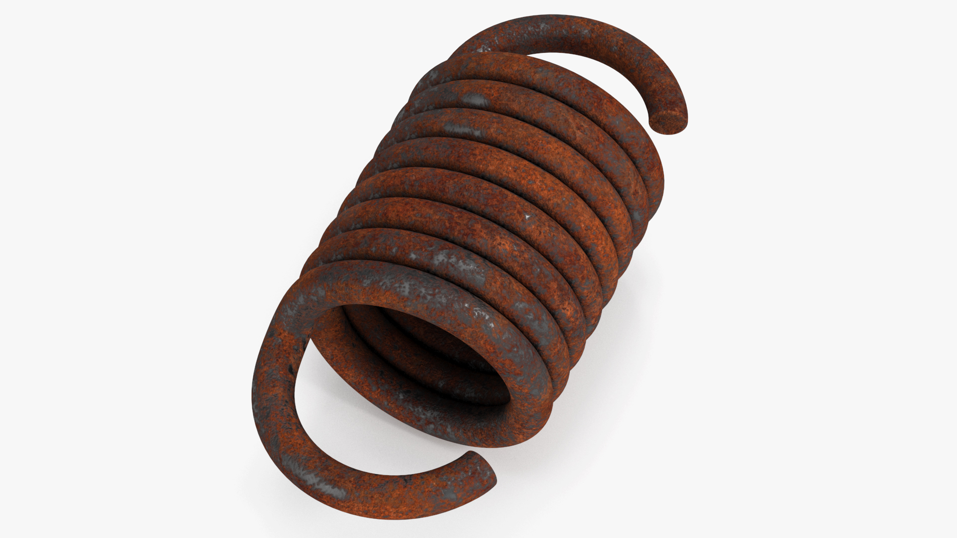 3D Thick Spring Rusty model