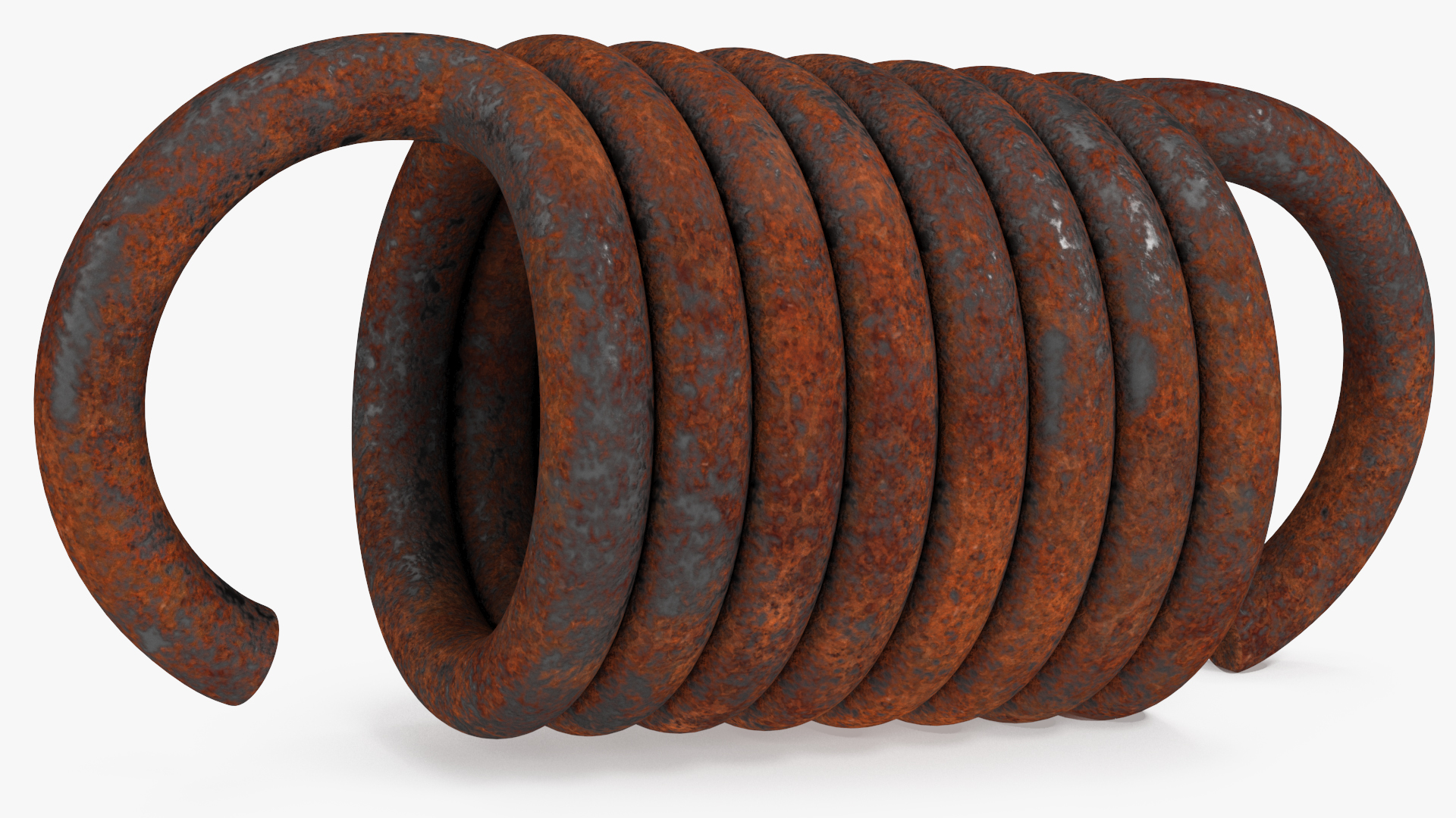 3D Thick Spring Rusty model