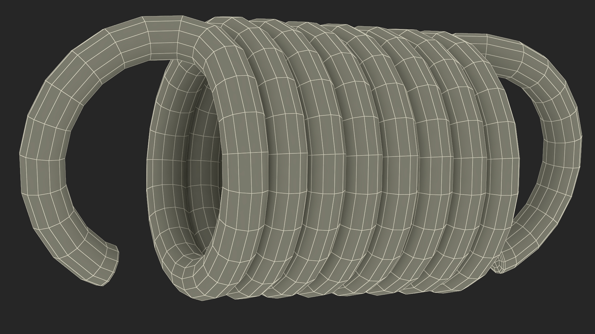 3D Thick Spring Rusty model
