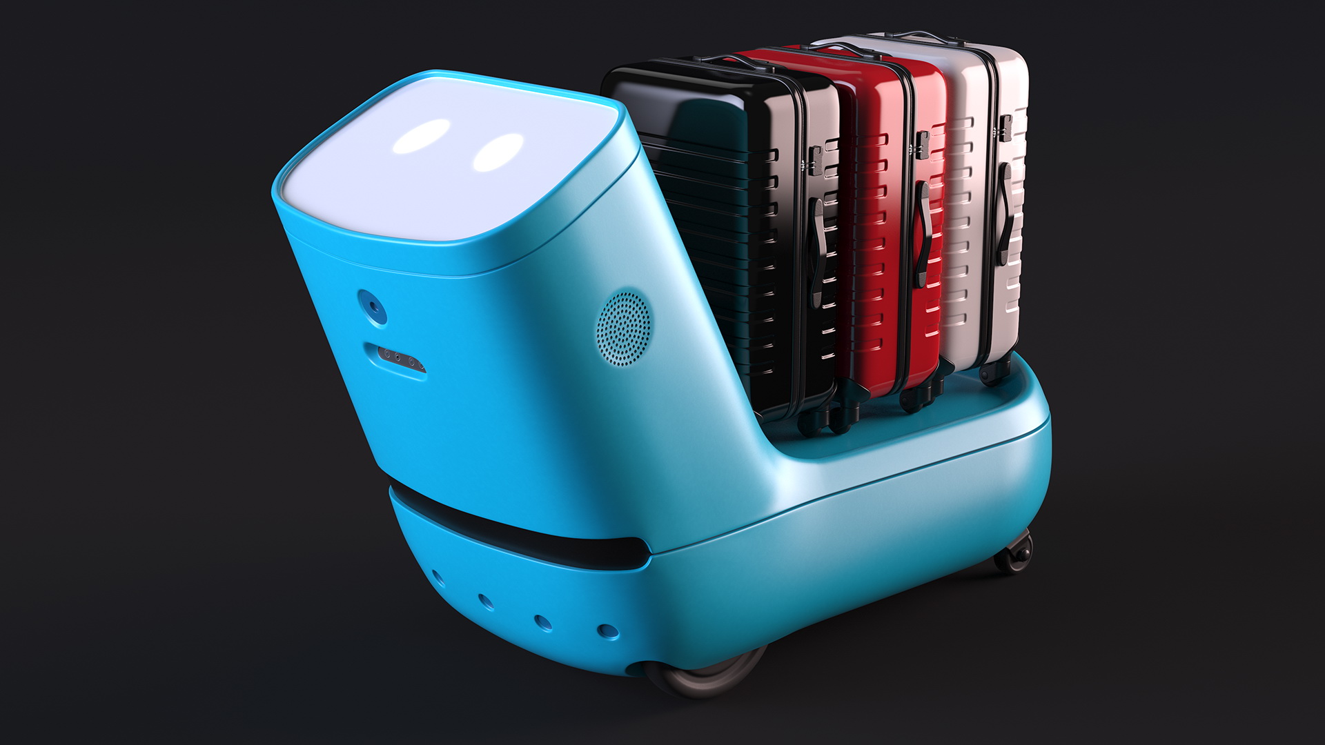 Luggage Bags at KLM Care E Robot 3D