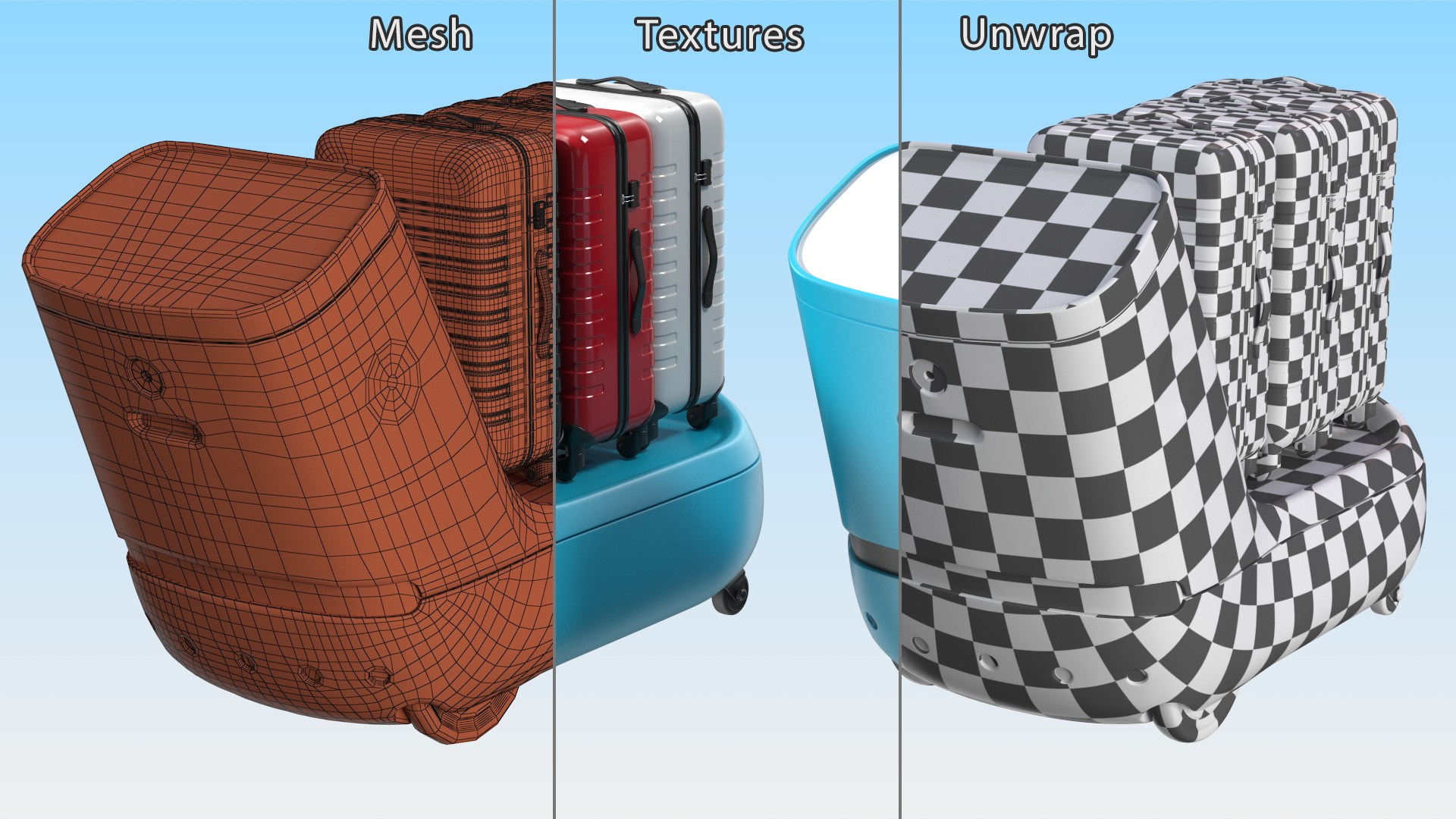 Luggage Bags at KLM Care E Robot 3D
