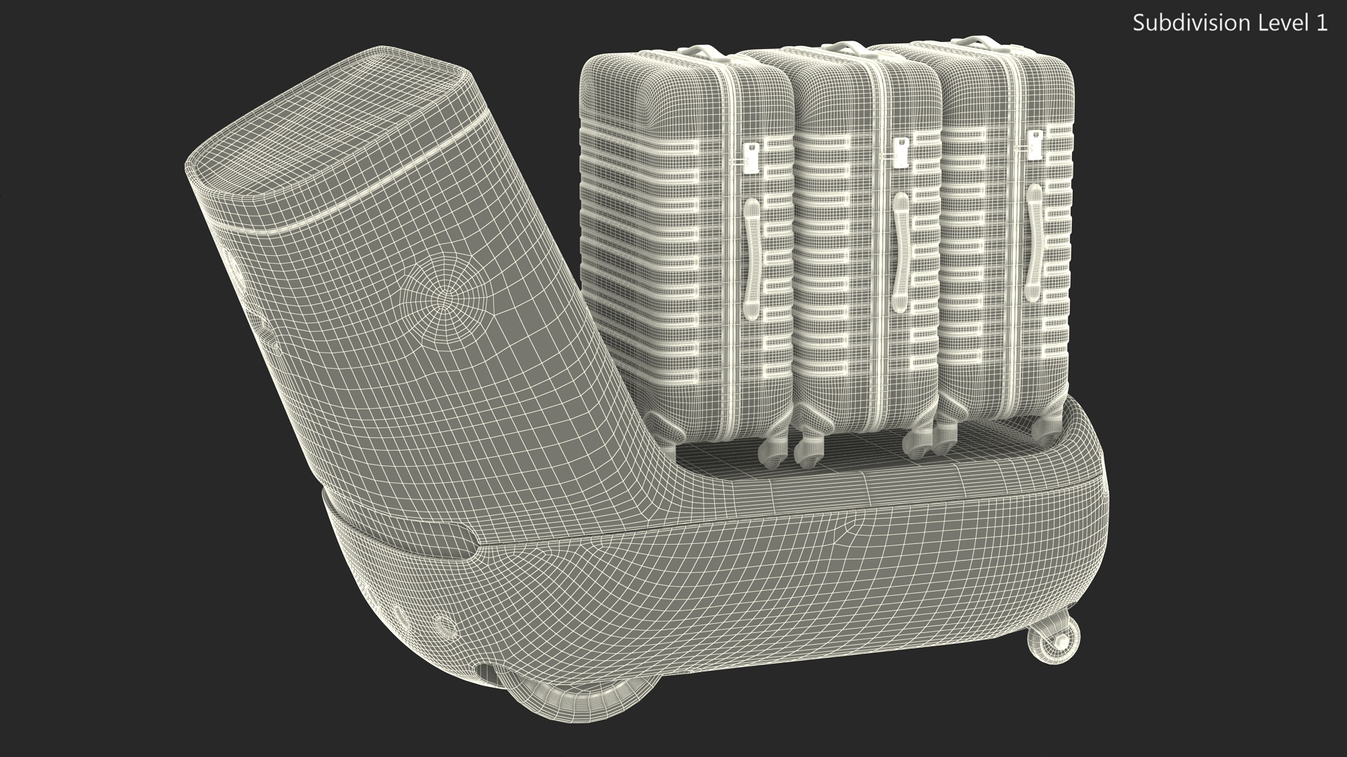 Luggage Bags at KLM Care E Robot 3D