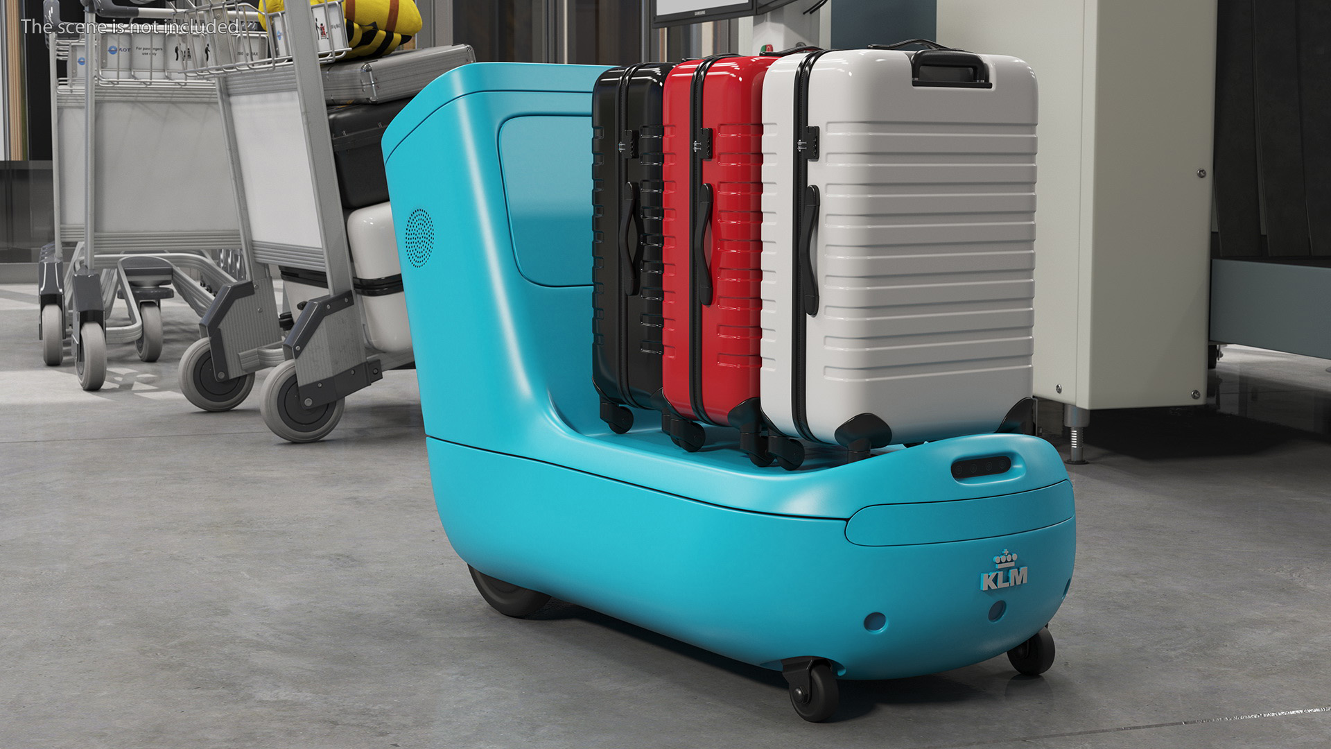 Luggage Bags at KLM Care E Robot 3D