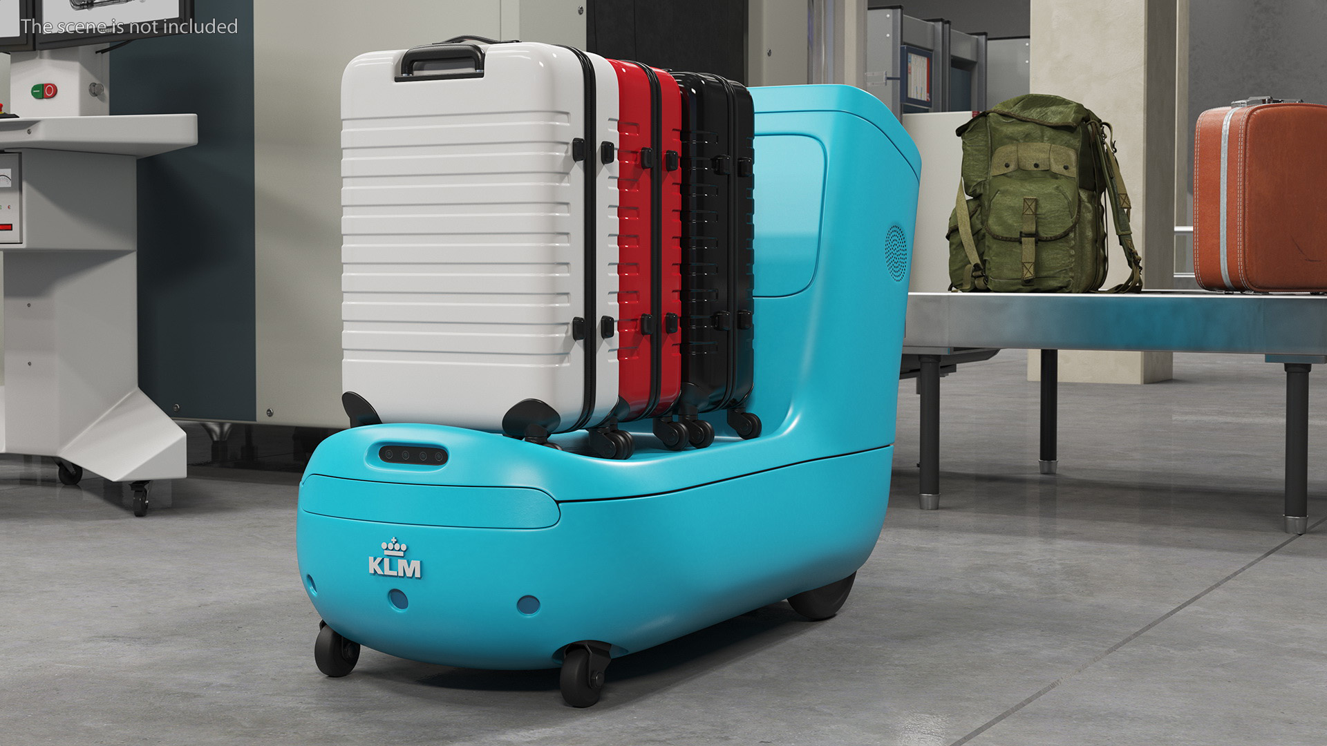 Luggage Bags at KLM Care E Robot 3D
