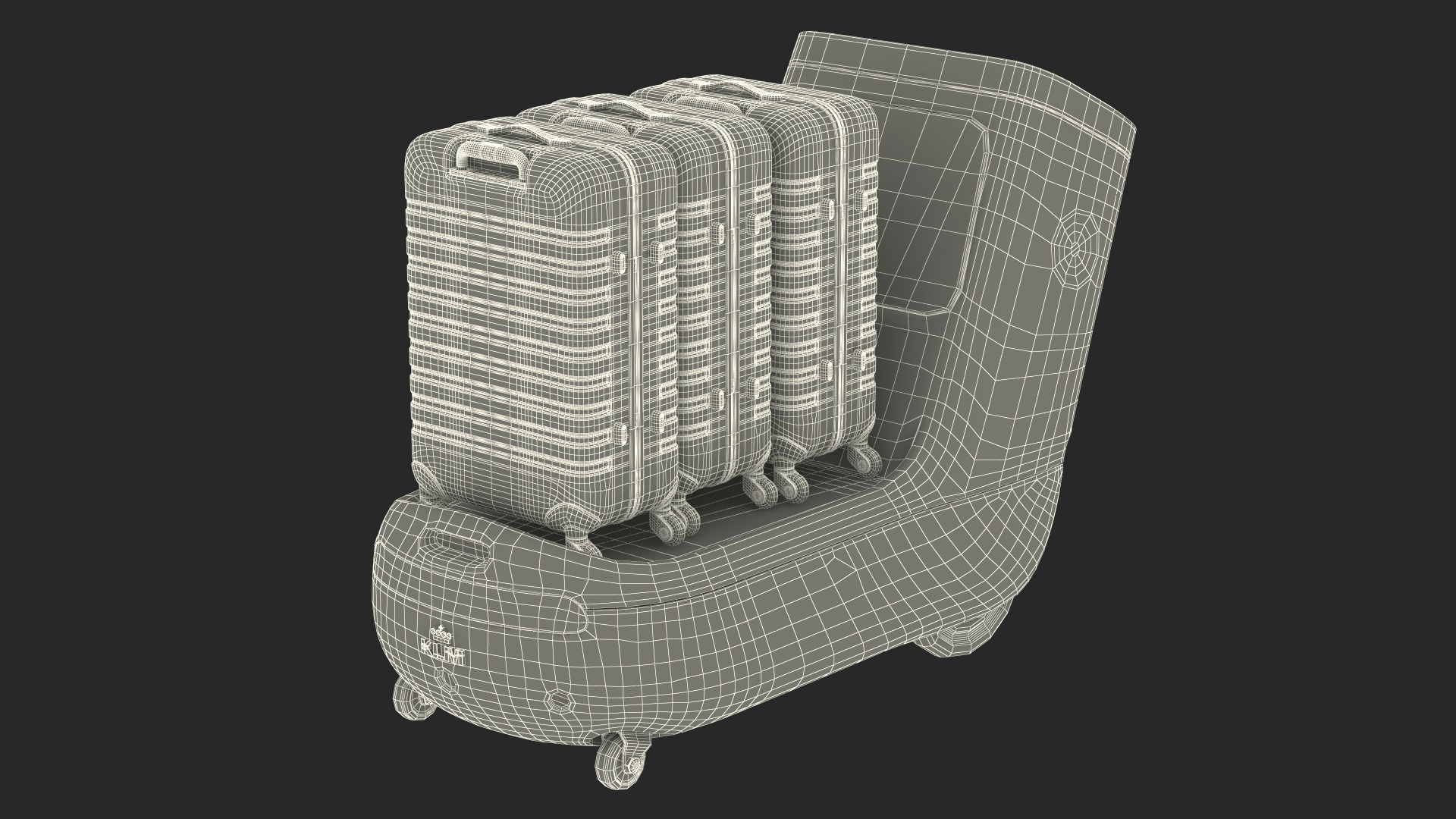 Luggage Bags at KLM Care E Robot 3D