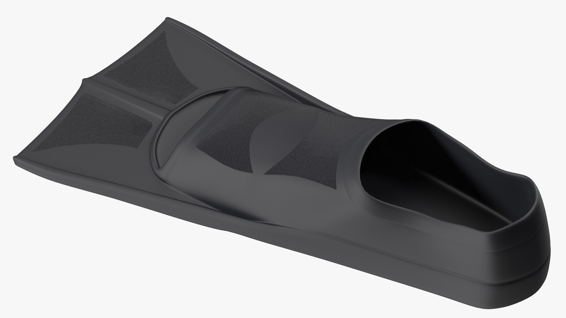 3D Black Silicone Training Fins model