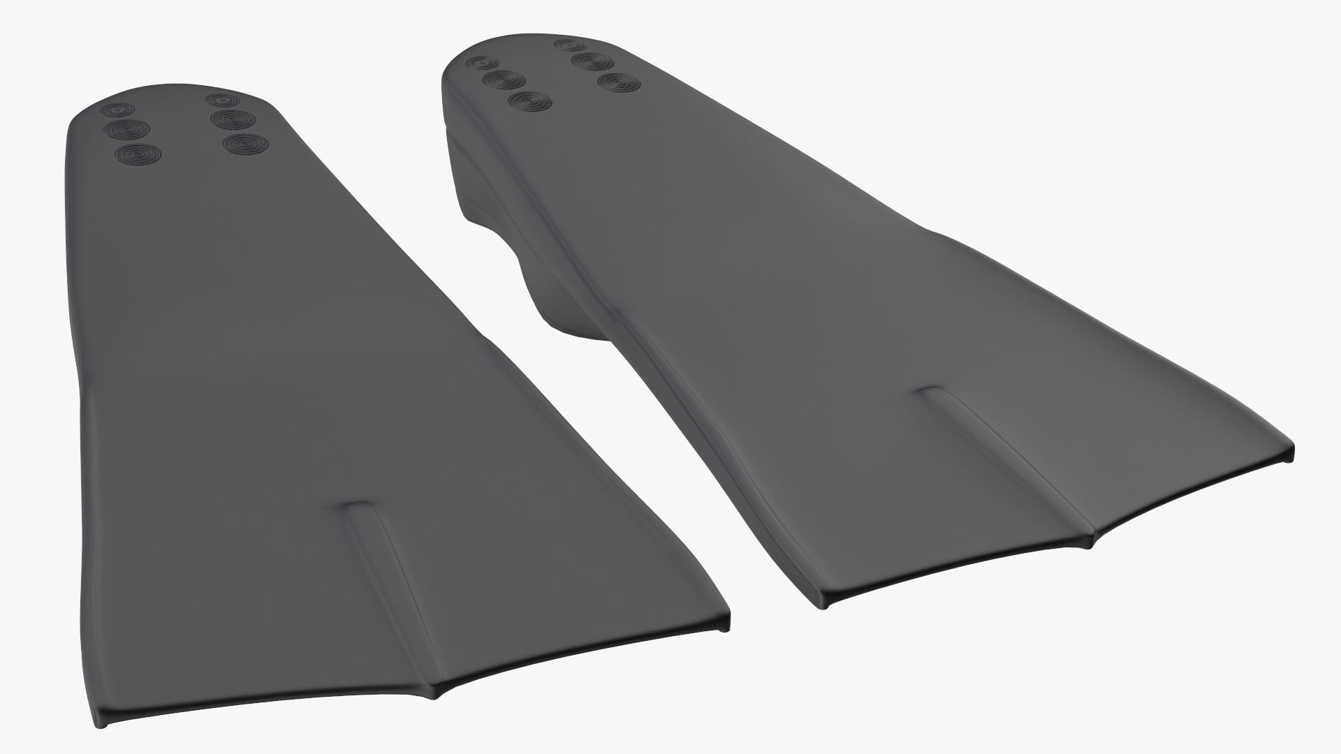 3D Black Silicone Training Fins model