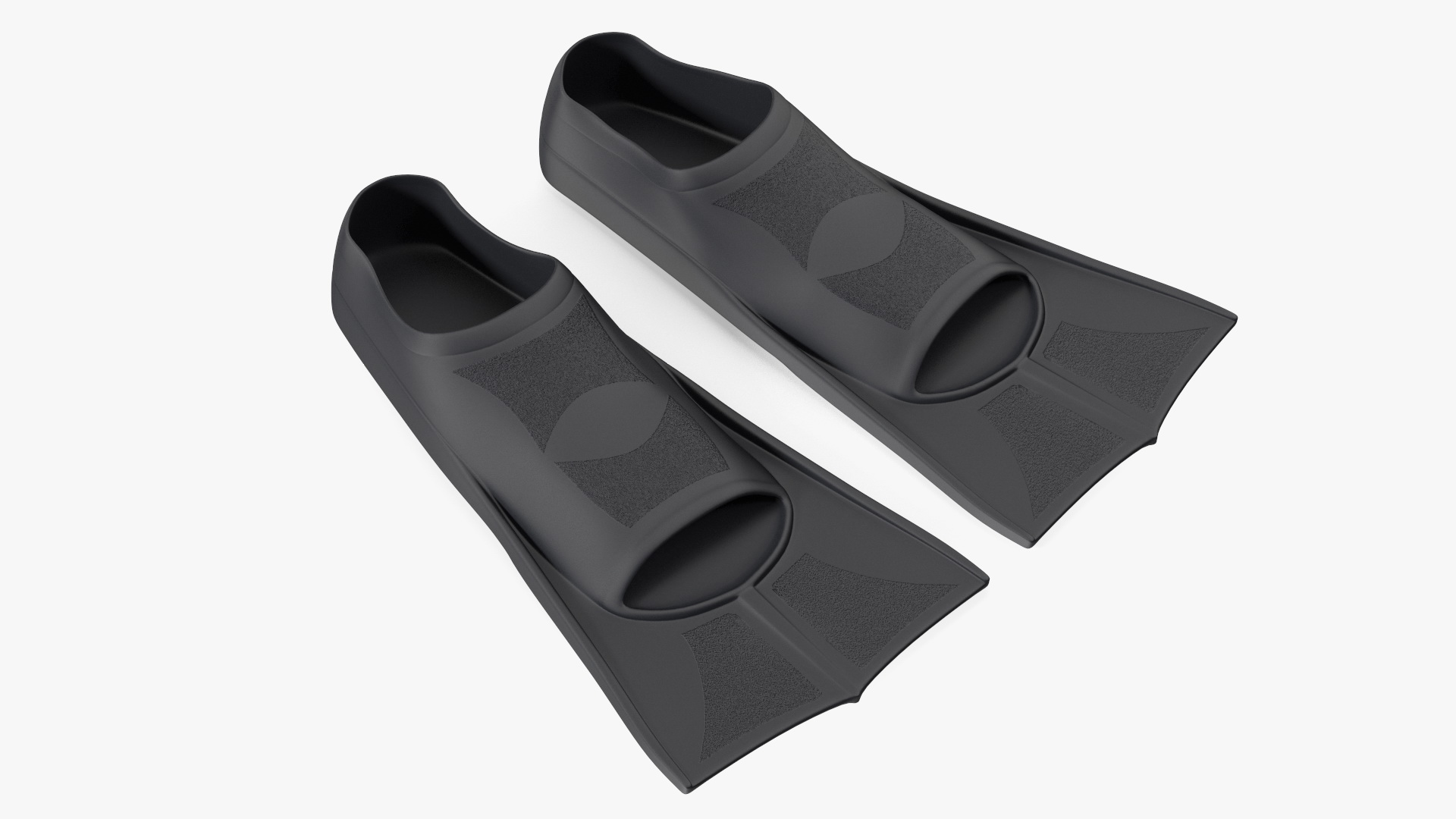 3D Black Silicone Training Fins model