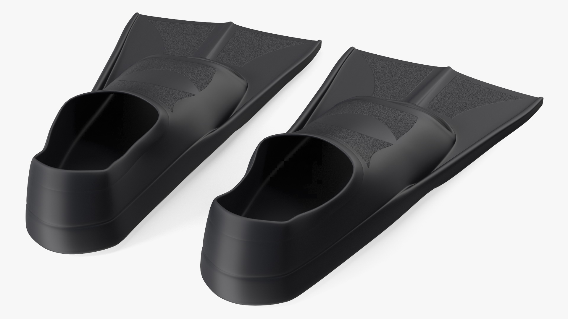 3D Black Silicone Training Fins model