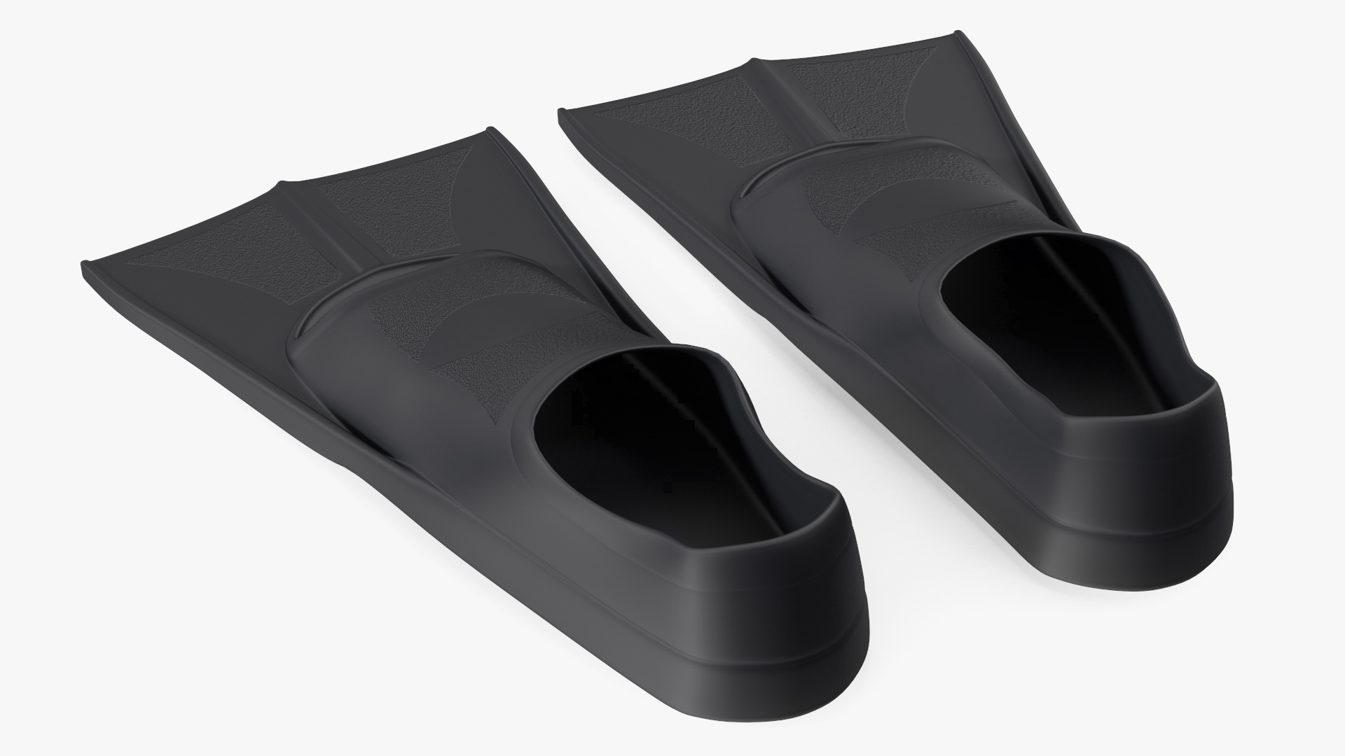 3D Black Silicone Training Fins model
