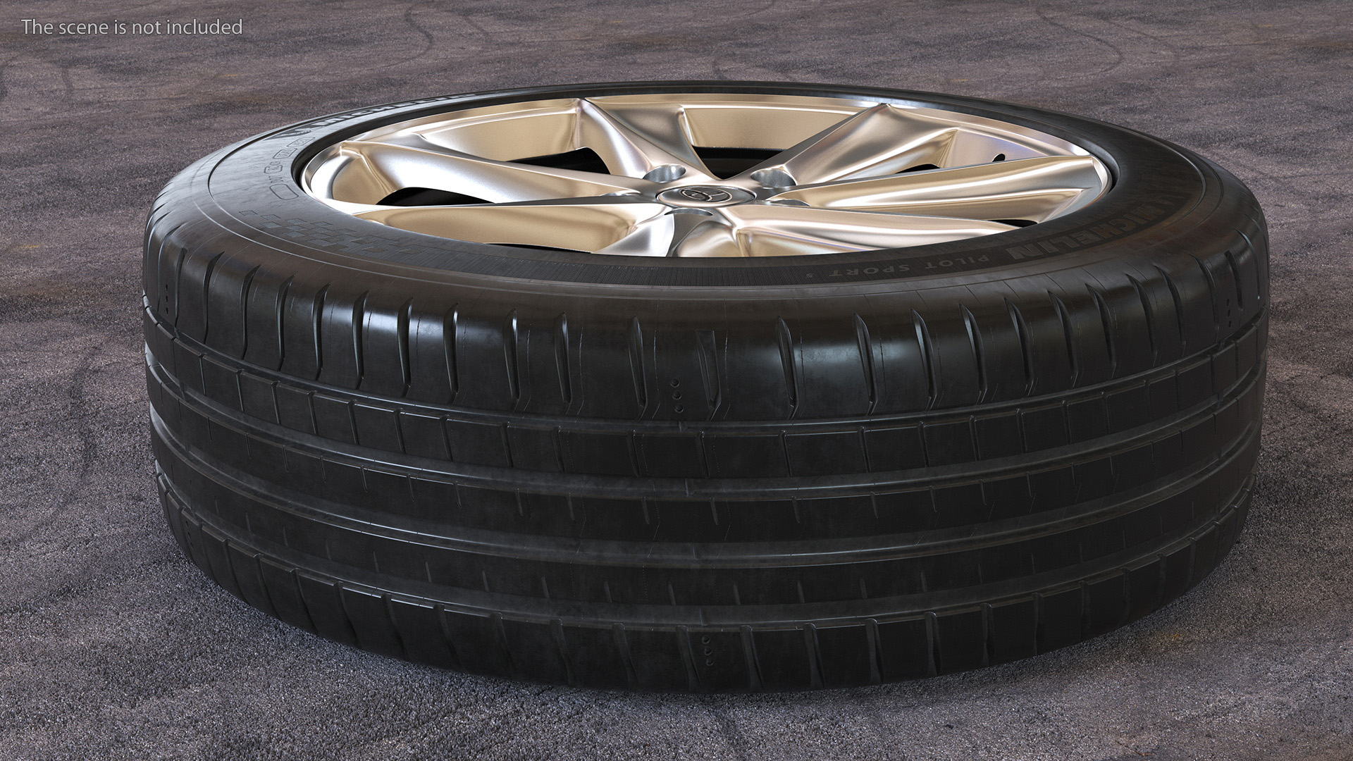 3D model Toyota Silver Car Wheel Rim Carrying Michelin Tire