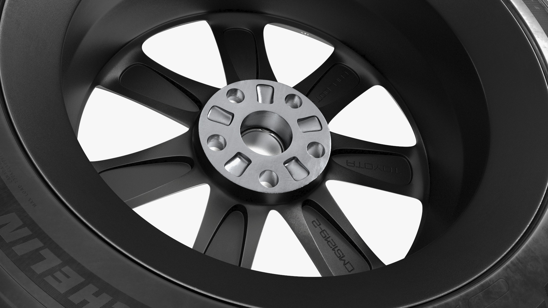 3D model Toyota Silver Car Wheel Rim Carrying Michelin Tire