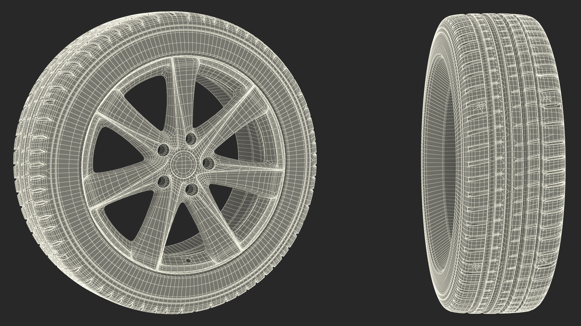 3D model Toyota Silver Car Wheel Rim Carrying Michelin Tire