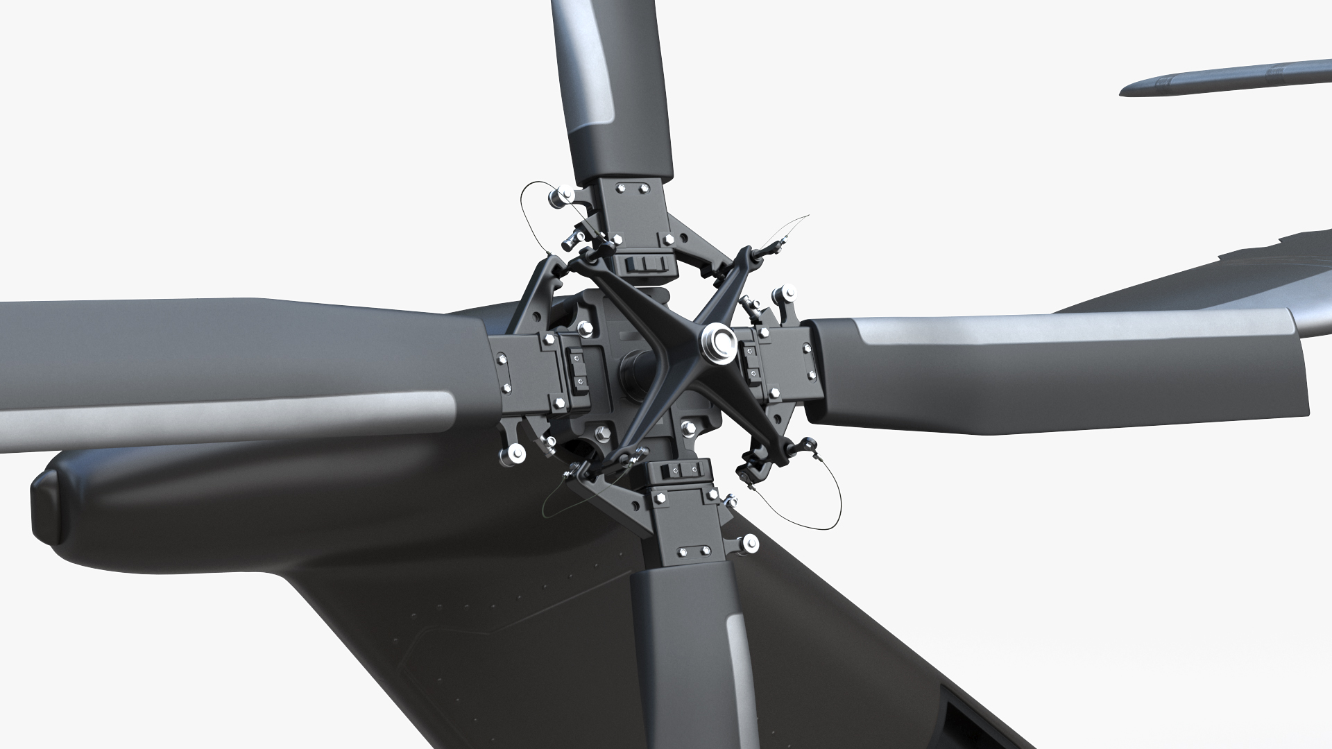 3D Bell 360 Invictus Helicopter with Pilot Rigged