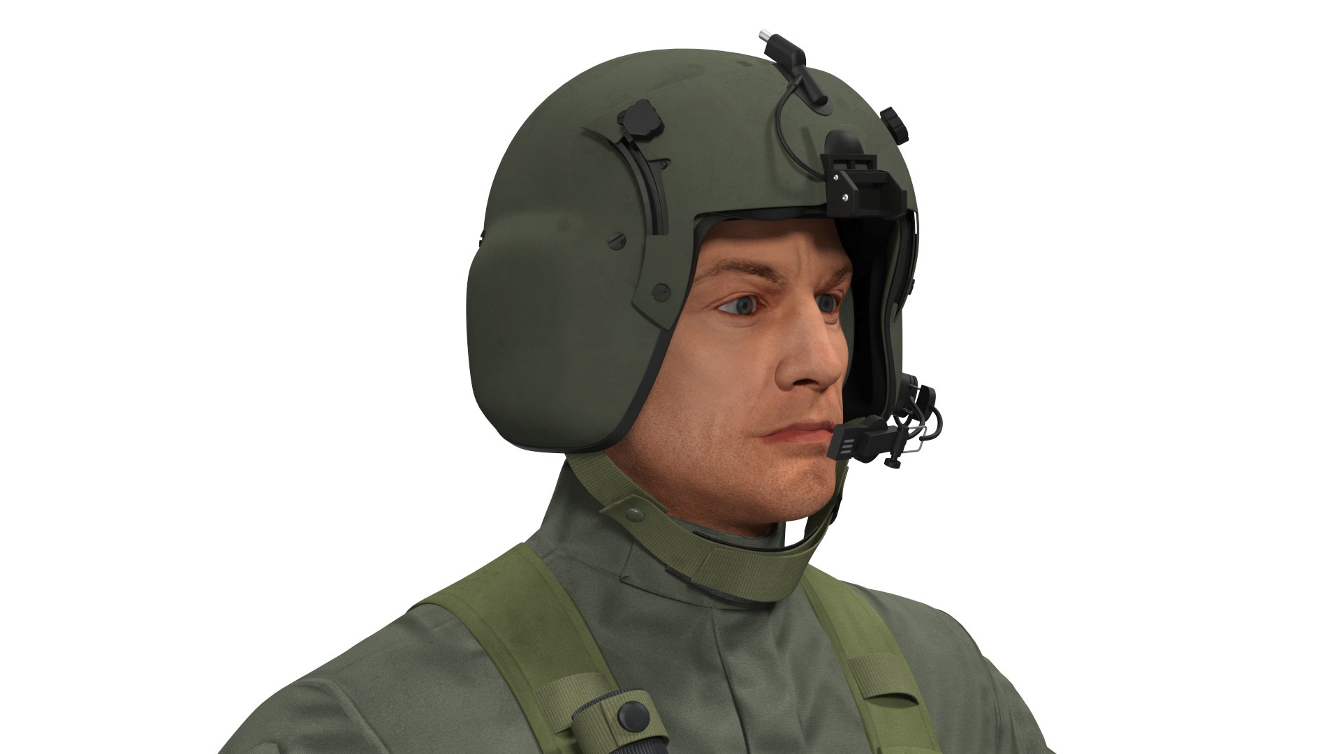 3D Bell 360 Invictus Helicopter with Pilot Rigged