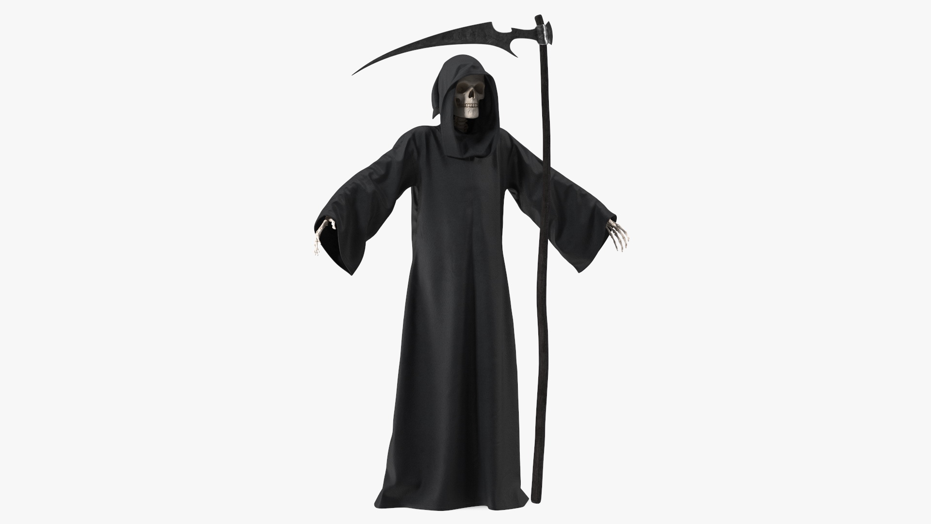 Death Character with Scythe Rigged 3D model