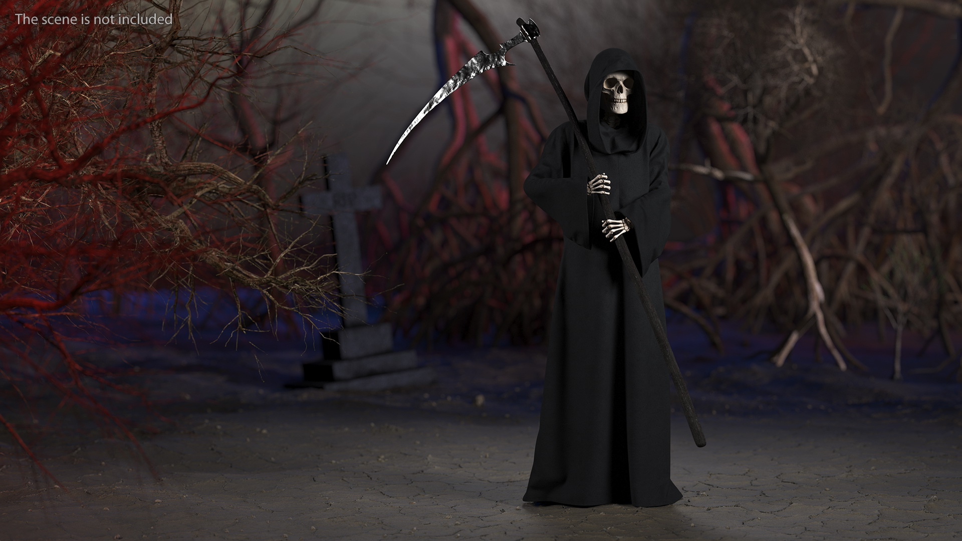 Death Character with Scythe Rigged 3D model