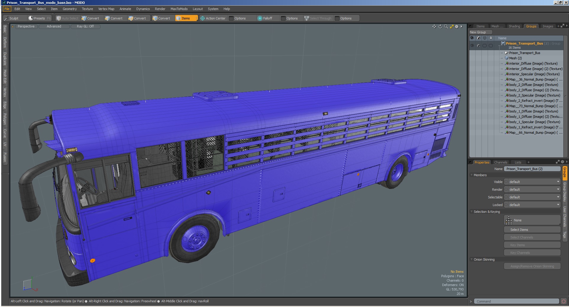 3D model Prison Transport Bus
