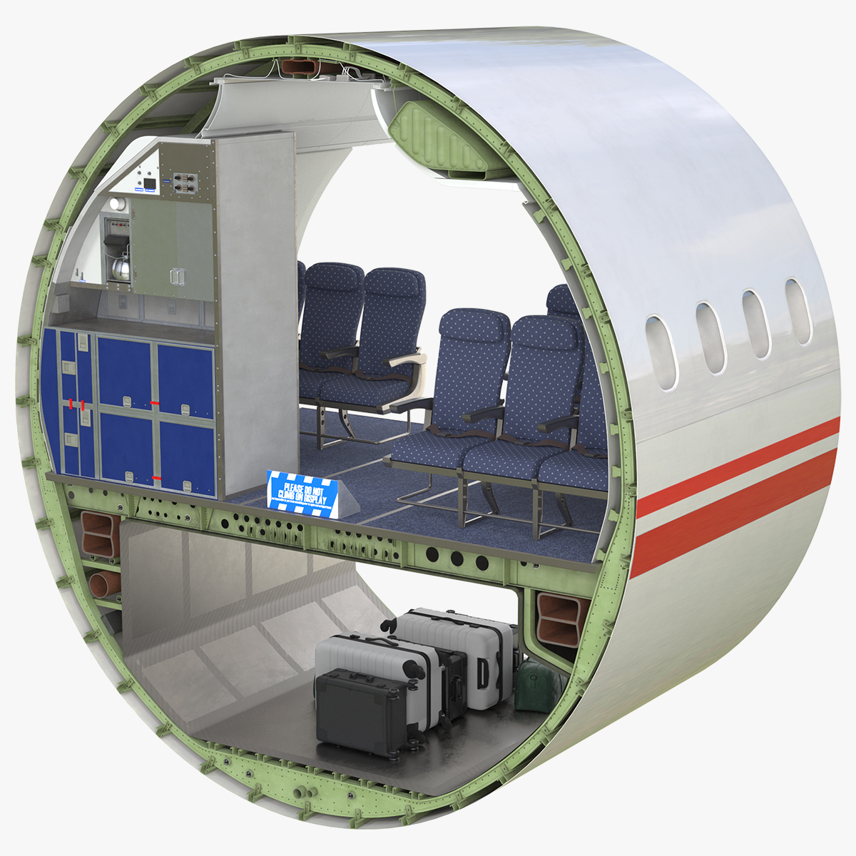 Aircraft Fuselage Cross Section, view 3