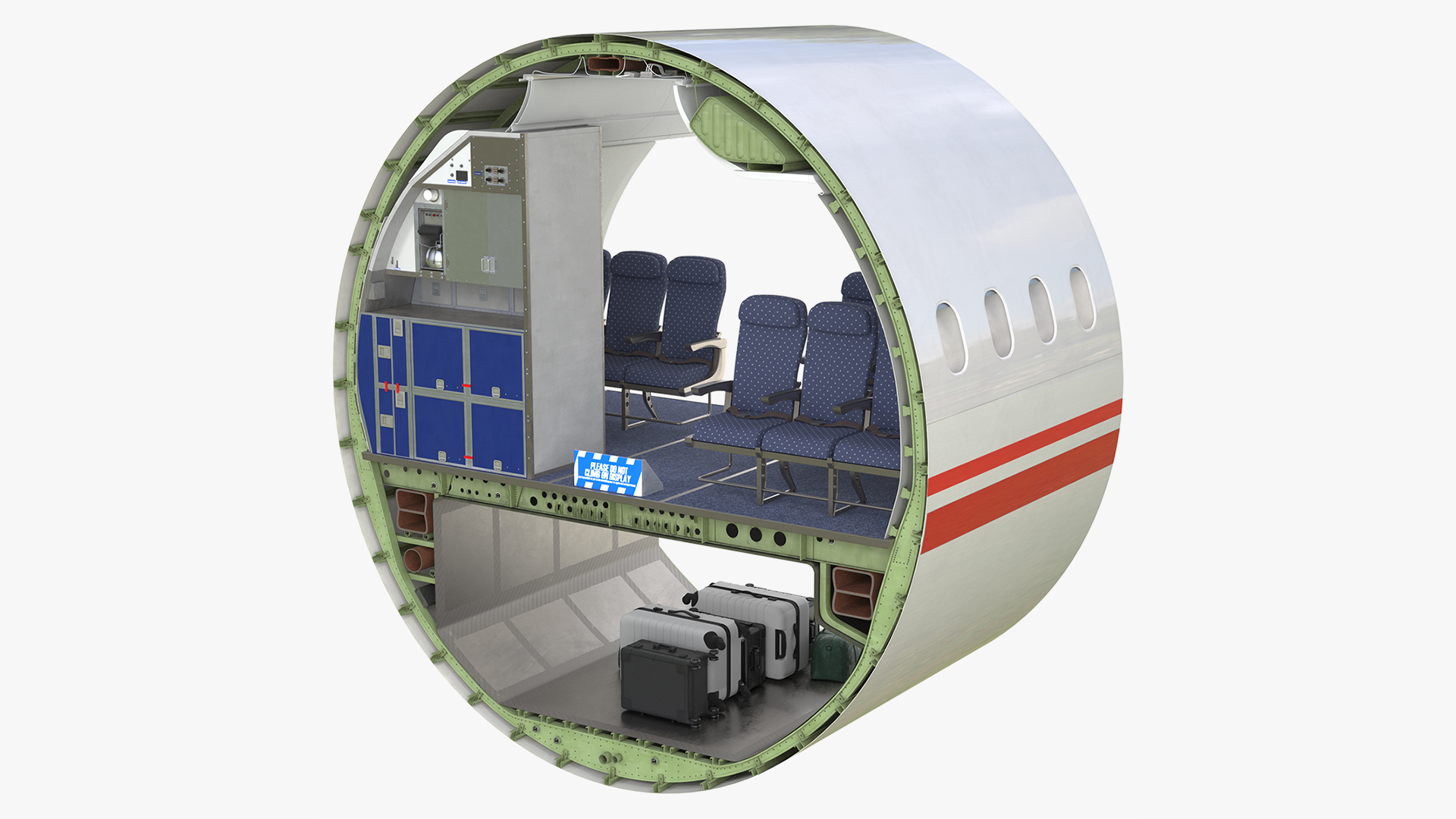 Aircraft Fuselage Cross Section 3D model preview