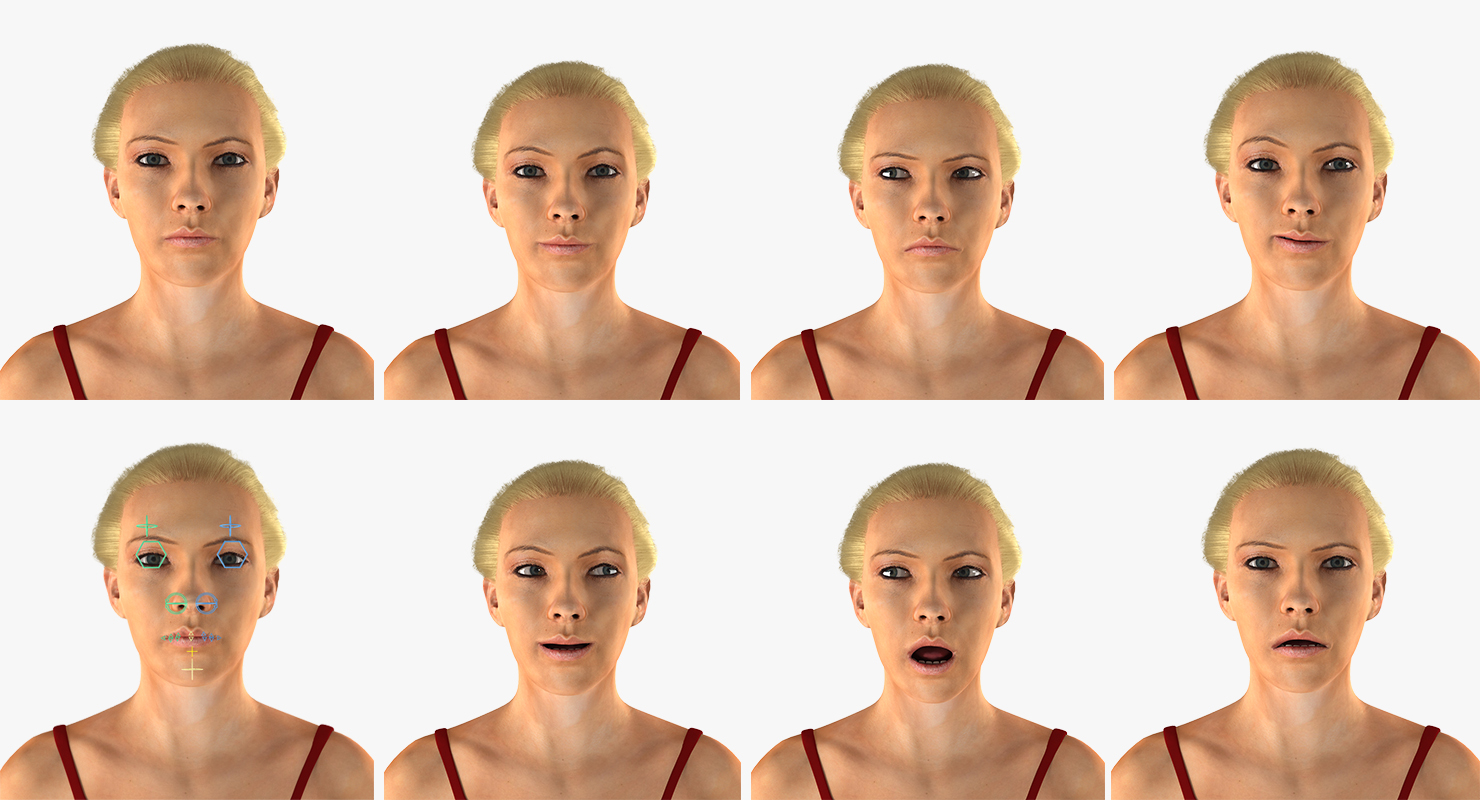Female Figure Skater Rigged 3D