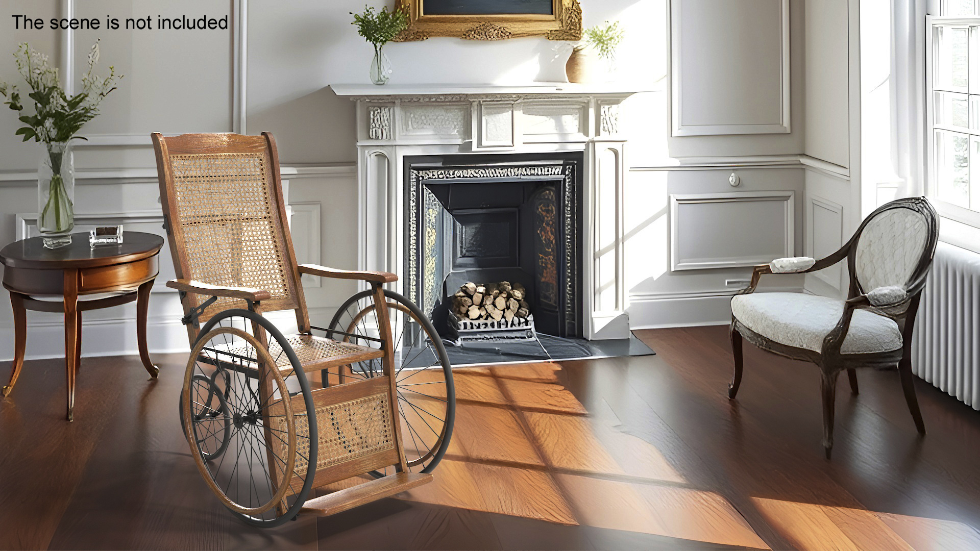 3D model Vintage Wheelchair Rigged