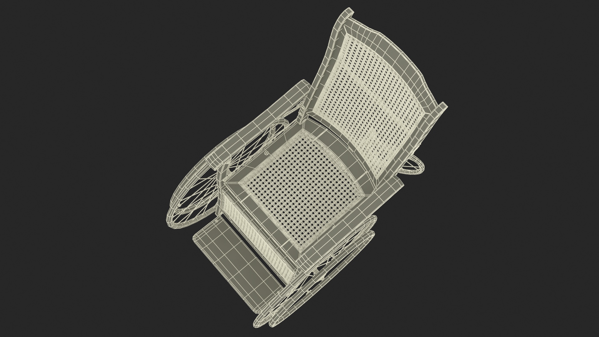 3D model Vintage Wheelchair Rigged
