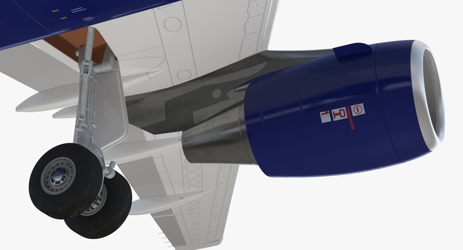 3D Airbus A321 with Interior and Cockpit Delta Air Lines model