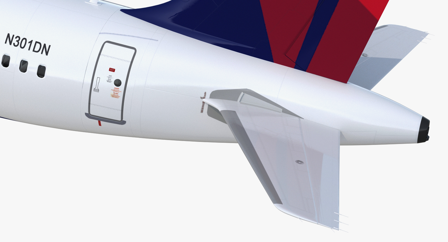 3D Airbus A321 with Interior and Cockpit Delta Air Lines model