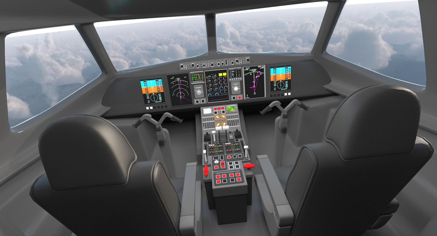 3D Airbus A321 with Interior and Cockpit Delta Air Lines model