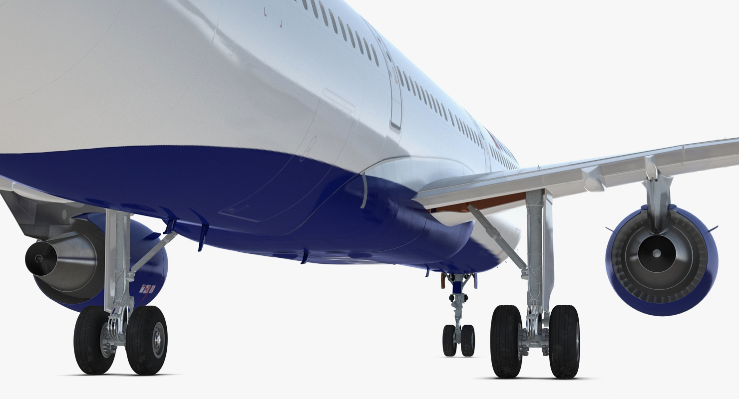 3D Airbus A321 with Interior and Cockpit Delta Air Lines model