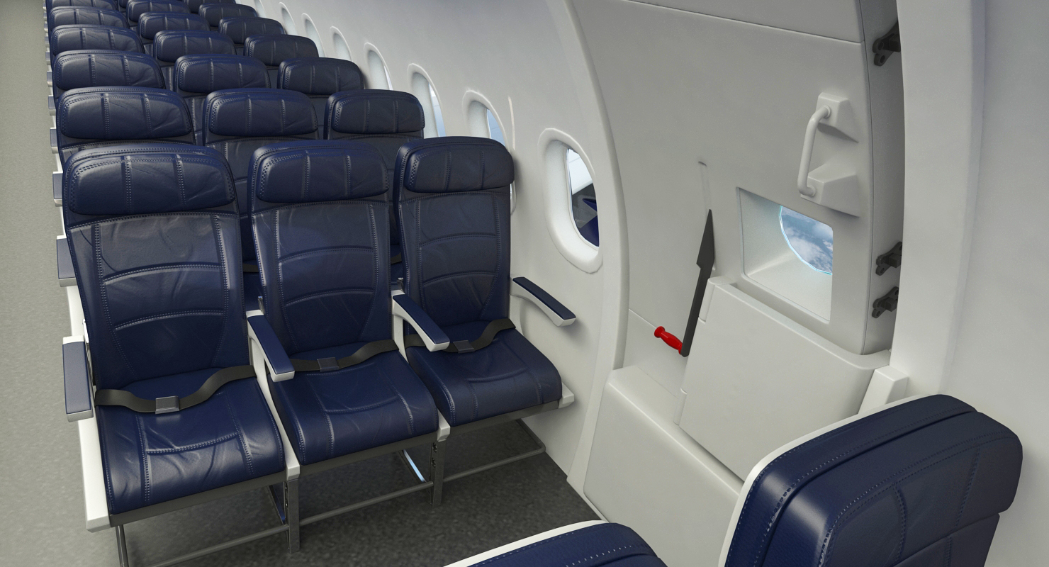 3D Airbus A321 with Interior and Cockpit Delta Air Lines model