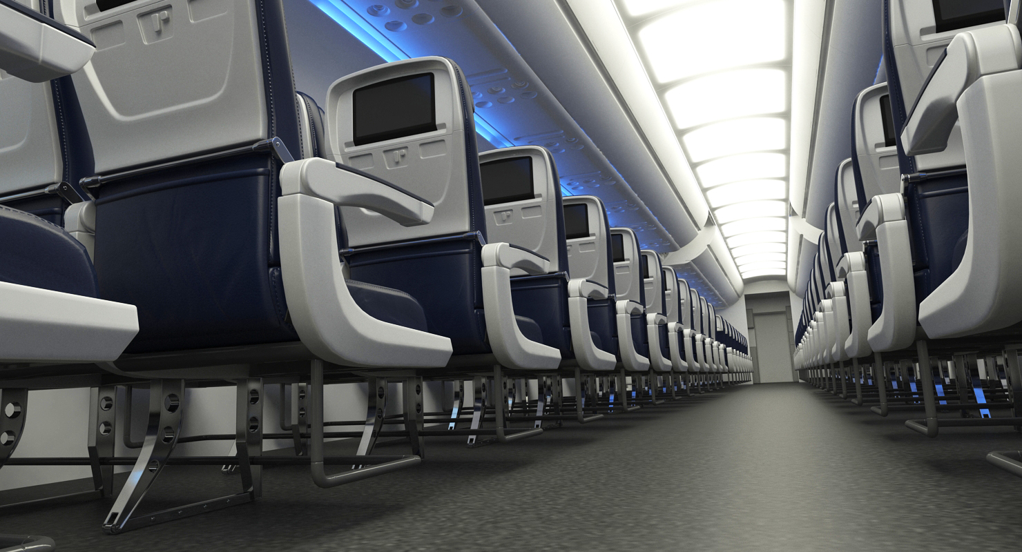 3D Airbus A321 with Interior and Cockpit Delta Air Lines model