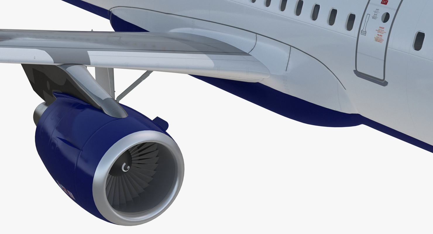 3D Airbus A321 with Interior and Cockpit Delta Air Lines model