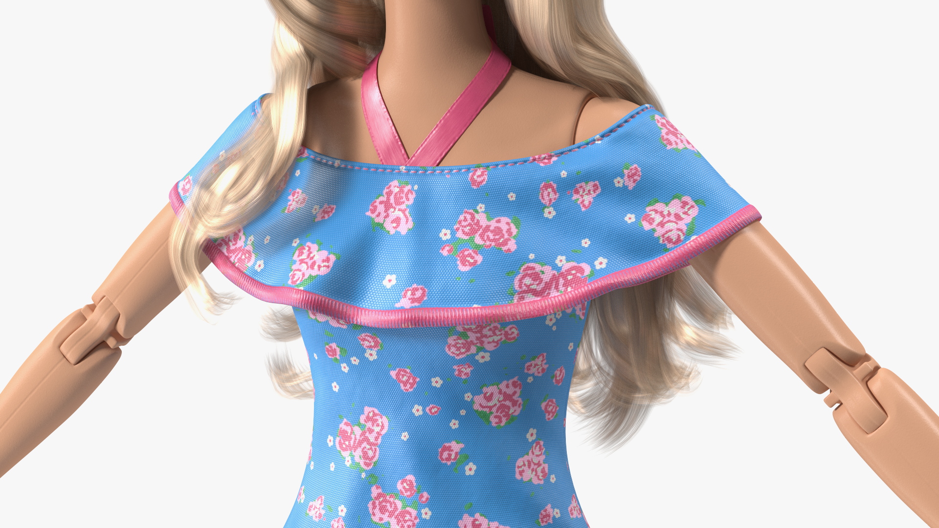 3D model Barbie Doll Jeans Style T-pose