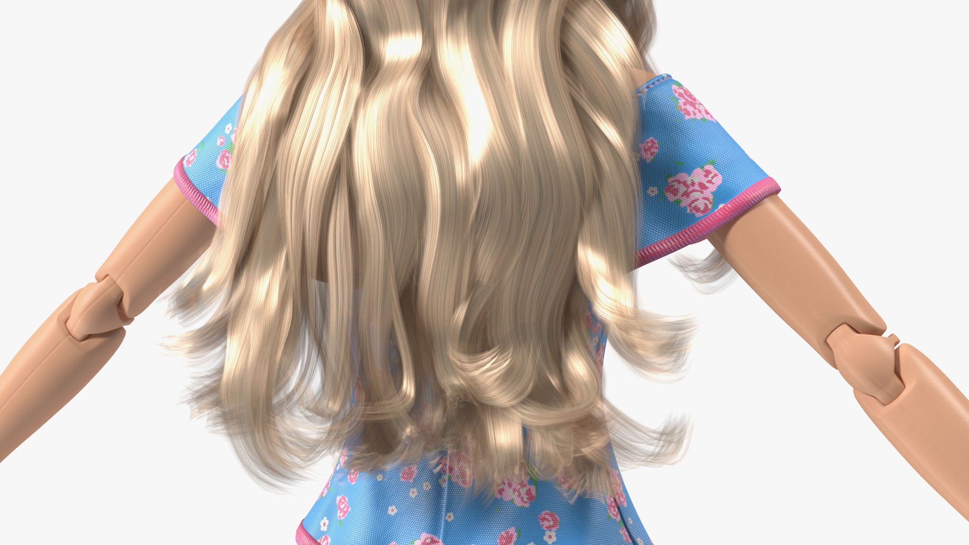 3D model Barbie Doll Jeans Style T-pose