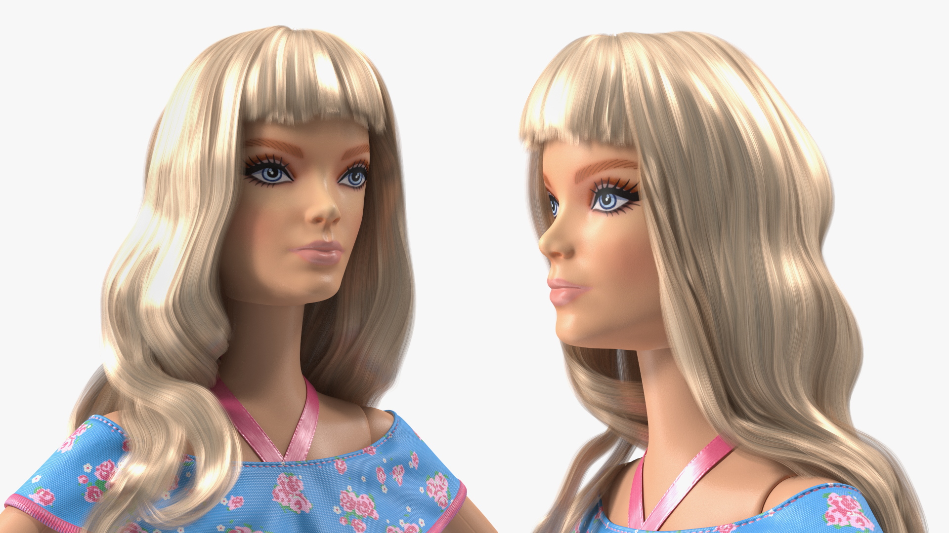 3D model Barbie Doll Jeans Style T-pose