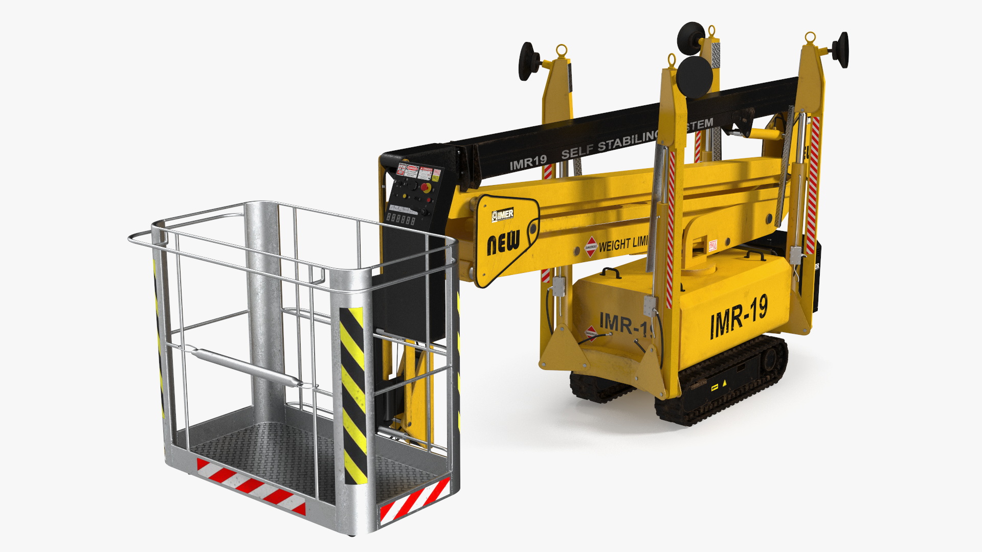 Industrial Articulated Boom Lift Rigged 3D model