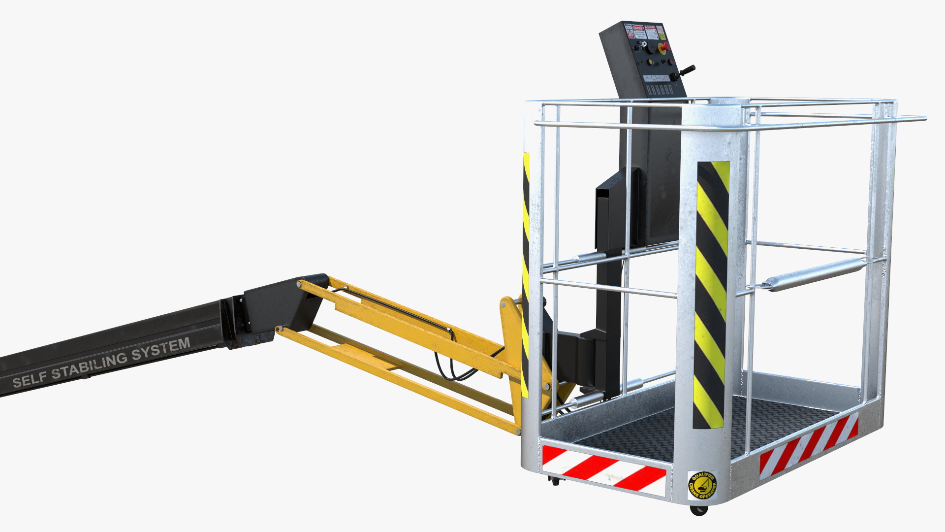 Industrial Articulated Boom Lift Rigged 3D model