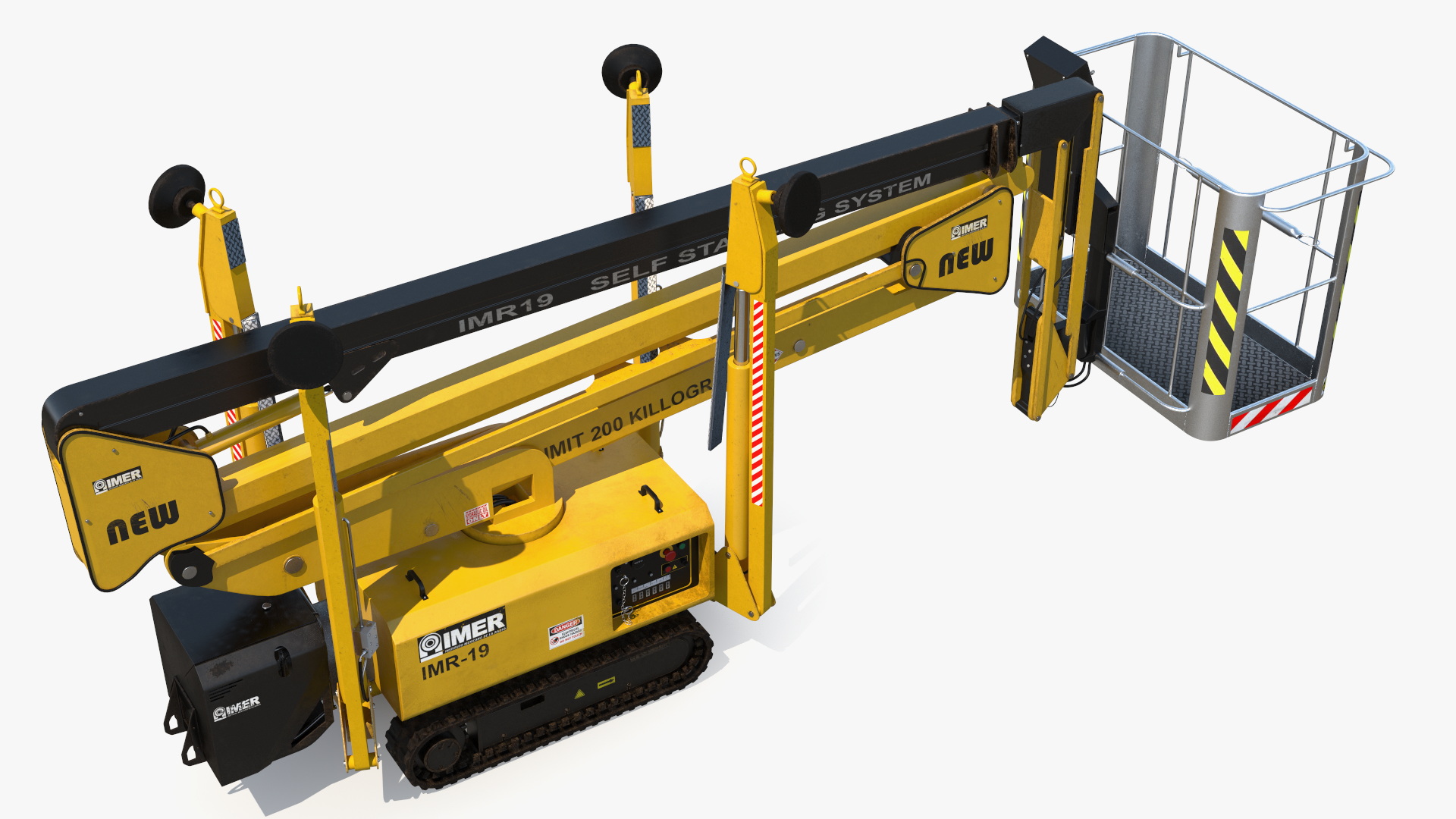 Industrial Articulated Boom Lift Rigged 3D model