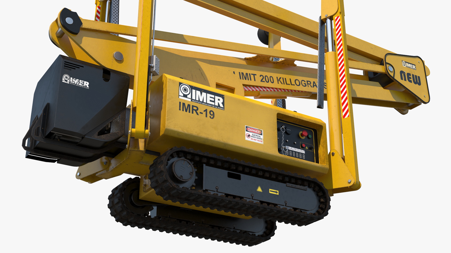 Industrial Articulated Boom Lift Rigged 3D model