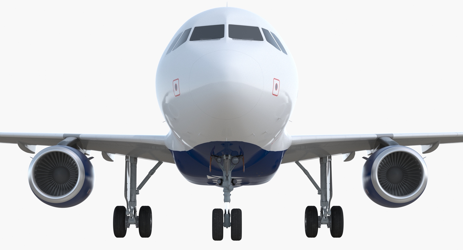Airbus A320 Delta Air Lines Rigged 3D model